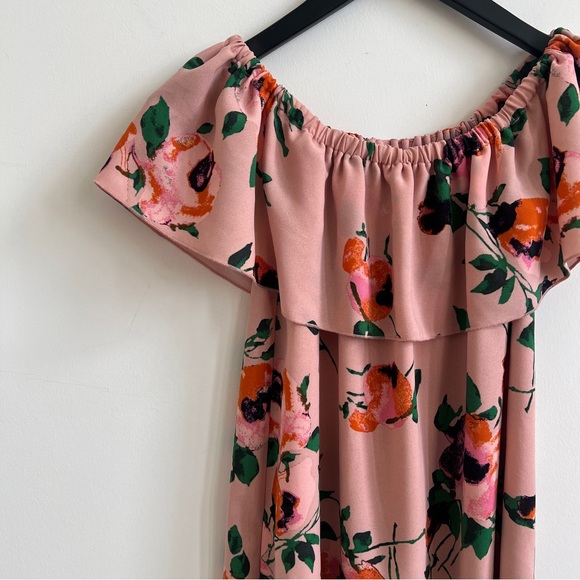 Wilfred Off the Shoulder floral minidress in dusty rose - Picture 5 of 8